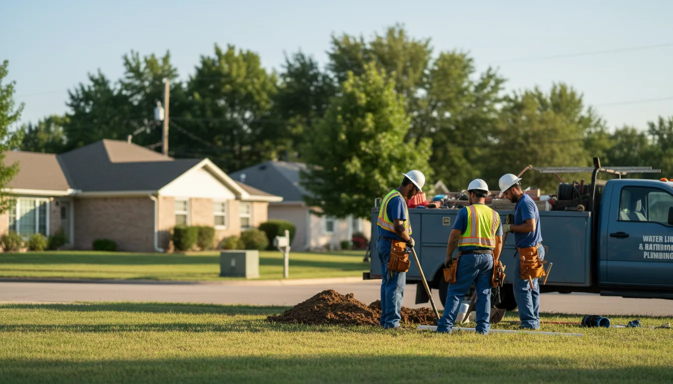 Residential water line and bathroom plumbing service in Aspinwall, IA